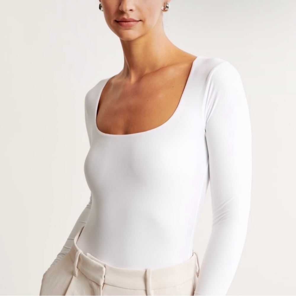 White Long Sleeve Bodysuit